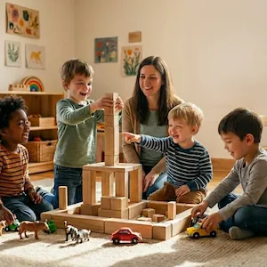 Kinder beim gemeinsamen Spielen